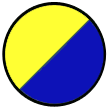 Jaune / Bleu royal